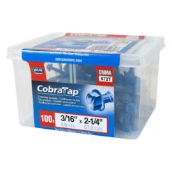 Vis à Béton à Tête Hexagonale CobraTap De 3/16" X 2-1/4", 100 Unités