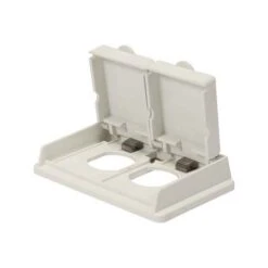 IPEX Couvercle Horizontal De Réceptacle Pour Boîte à 1 Groupe Avec Prise Double En PVC RWDRE15/10, Blanc