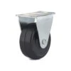 Roulette Industrielle Fixe En Caoutchouc Noir à Usage Général De 1-1/2"