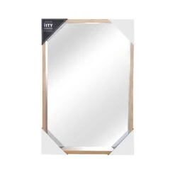 Miroir Rectangulaire Cadre De Couleur Naturelle, 20" X 28"