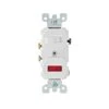 Interrupteur Combiné Unipolaire De 15 A / 120 V Avec Pilote Néon, Blanc