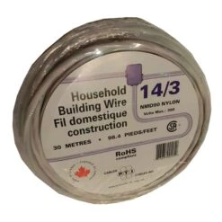 Fil Domestique De Construction NMD90 14/3 En Blanc, 30 M