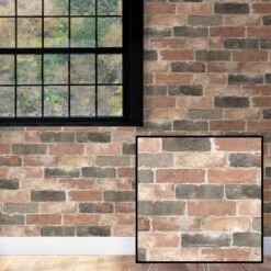 Papier Peint ''peler Et Coller'' à Motif Brique Récupérée Newport, 20,5" X 18'