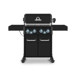 Broil King BBQ Au Propane Baron 490 Pro Shadow à 4 Brûleurs + 1 Brûleur Latéral + 1 Brûleur Arrière, 65 000 BTU