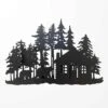 Décoration Murale Forêt, Cabane Et Ours, 14-1/4" X 2" X 12"