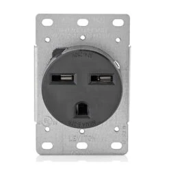 Prise Encastrée De Qualité Industrielle En Noir, 30 A / 250 V