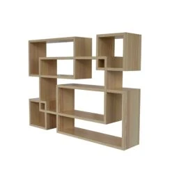 Étagère Géométrique à Assembler, 64 cm X 12 cm X 47 cm