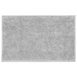 Tapis De Bain En Chenille, Gris Argent