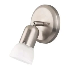 Canarm Luminaire Jasper à 1 tête Sur Plaque, étain Brossé