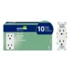 Prise Double Decora De 15 A / 125 V En Blanc, 10 unités