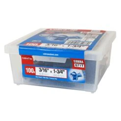 Vis à Béton à Tête Hexagonale CobraTap De 3/16" X 1-3/4", 100 Unités
