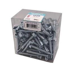 Vis Autoperceuse à Tête Hexagonale Plaquée Zinc "Tek" Pour Le Métal, #14-14 X 2" (100 Unités)