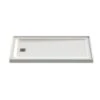 Base De Douche Rectangulaire Olympia En Acrylique Blanche, Drain à Gauche