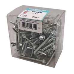 Vis Autoperceuse à Tête Hexagonale Plaquée Zinc "Tek" Pour Le Métal, #8-18 X 2" (100 Unités)