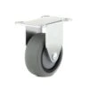 Roulette En Caoutchouc Thermoplastique Gris Fixe De 3''