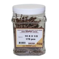 Vis à Bois Traité Brune En Pot, #10 x 3-1/2" (pot De 175 Unités)