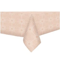 Nappe Texturée Imprimée Et Tissée, Géométrique Pêche (60'' X 84'')