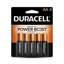 Duracell Pile Alcaline AA Coppertop, 8 Unités