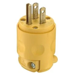 Fiche à 2 pôles Et 3 fils En Jaune, 15 A / 125 V