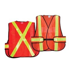 Veste De Sécurité Orange à Haute Visibilité Et Détachable En 5 Points