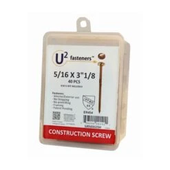 Vis De Construction U2 Fasteners, 5/16" X 3-1/8" (40 Unités)