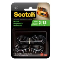 Scotch Attache Autocollante En Velcro Pour L’intérieur De 3/4" X 18'', 3 Lb (noir)
