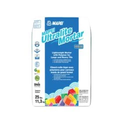 Ciment-colle Léger Avec Polymères Pour Carreaux Lourds De Grands Formats Ultralite Mortar, 25 lb