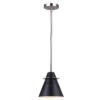 Canarm Luminaire Suspendu Talia à 1 ampoule En Noir Et Nickel Brossé, 7" X 15-1/4" à 57-1/4" -GAGNON Quincaillerie f206f82c8412d20a3e17f85470f8ded0bb544083 45480602 001