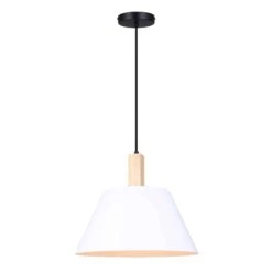 Canarm Luminaire Suspendu Harlyn Avec Véritable Bois, 1 ampoule