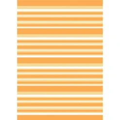 Tapis D'extérieur Rayé Orange, 84" X 60" X 0,5"