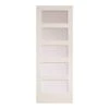 METRIE Porte Française De Style Shaker à 5 Verres Laminés Avec Apprêt Blanc, 24'' X 80'' -GAGNON Quincaillerie f477d6640f0a583408a6911467a4fd994da2986c 75251806 001