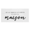 Plaque Murale Avec Inscription "OÙ SE TROUVE LE CŒUR LÀ EST LA Maison", 19" X 9,5" -GAGNON Quincaillerie f67795c2973c1f124698f84f457f7dd2274cc5a9 93408056 001
