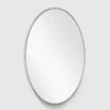 Miroir Ovale Avec Cadre De Couleur Argent, 23,6" X 31,5"