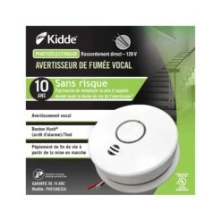 Avertisseur De Fumée Photoélectrique Avec Alarme Vocale, 120 V Et Pile