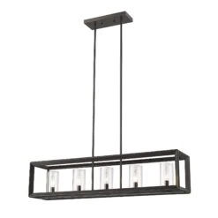 Chandelier Suspendu St-Louis, 5 Lumières, Verre Et De Couleur Brun