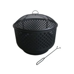 Foyer D'extérieur Au Bois BLAIZE Avec Tissage En Treillis, 24" X 21,3"