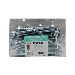 Vis Autoperceuse à Tête Hexagonale Plaquée Zinc "Tek" Pour Le Métal, #10-16 X 2" (100 Unités)