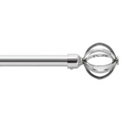 Tringle à Rideaux Extensible Et Nickel Avec Embouts En Forme De Sphère, 28" à 48"
