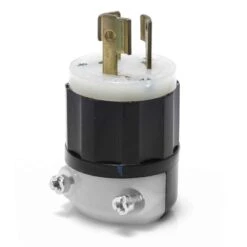 Fiche Verrouillable De Qualité Industrielle De 15 A / 250 V, Noir Et Blanc