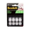 Scotch Ensemble De 8 Attaches Autocollantes En Velcro Pour L’intérieur De 5/8" X 5/8", 3 Lb (blanc)